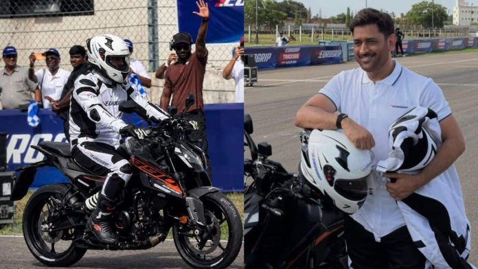 Watch: MS Dhoni rides superbike at Madras International Circuit, Video goes viral
