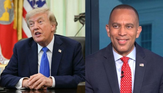 Trump praises ‘nice guy’ Hakeem Jeffries after past attacks, calling him ‘low IQ thug’