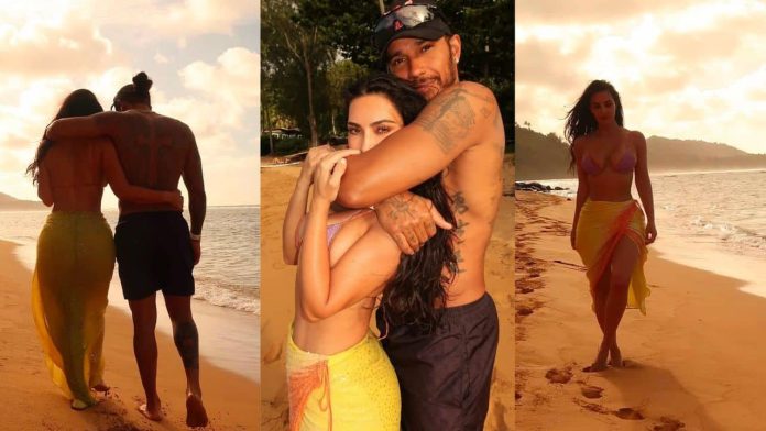 Kim Kardashian-Lewis Hamilton holiday photos go viral as couple shares beach moments