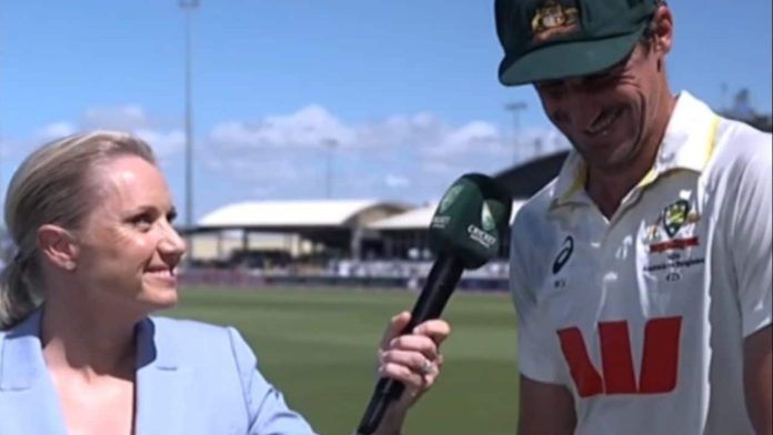 Mitchell Starc’s wife Alyssa Healy interviews him after his stunning 6/12 spell against Bangladesh