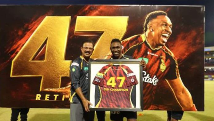 Dwayne Bravo makes CPL history as TKR retire his iconic No. 47 jersey