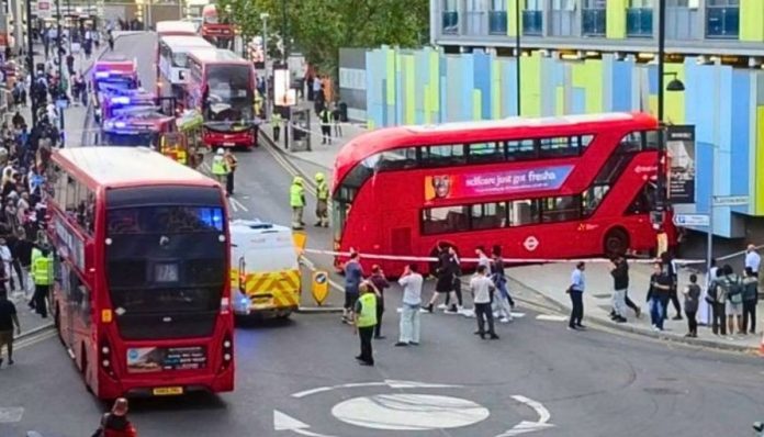 London bus crash: Pedestrian injured as double-decker smashes into building in Hayes