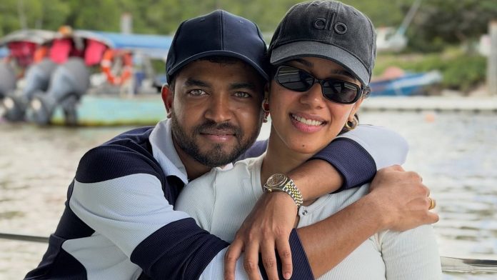 Mirnalini Ravi and boyfriend Mahavishnu get engaged